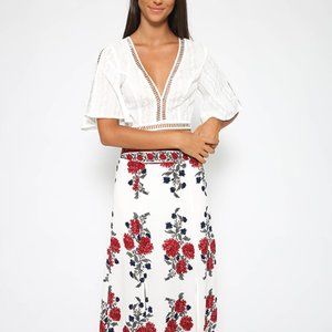 peppermayo floral maxi skirt